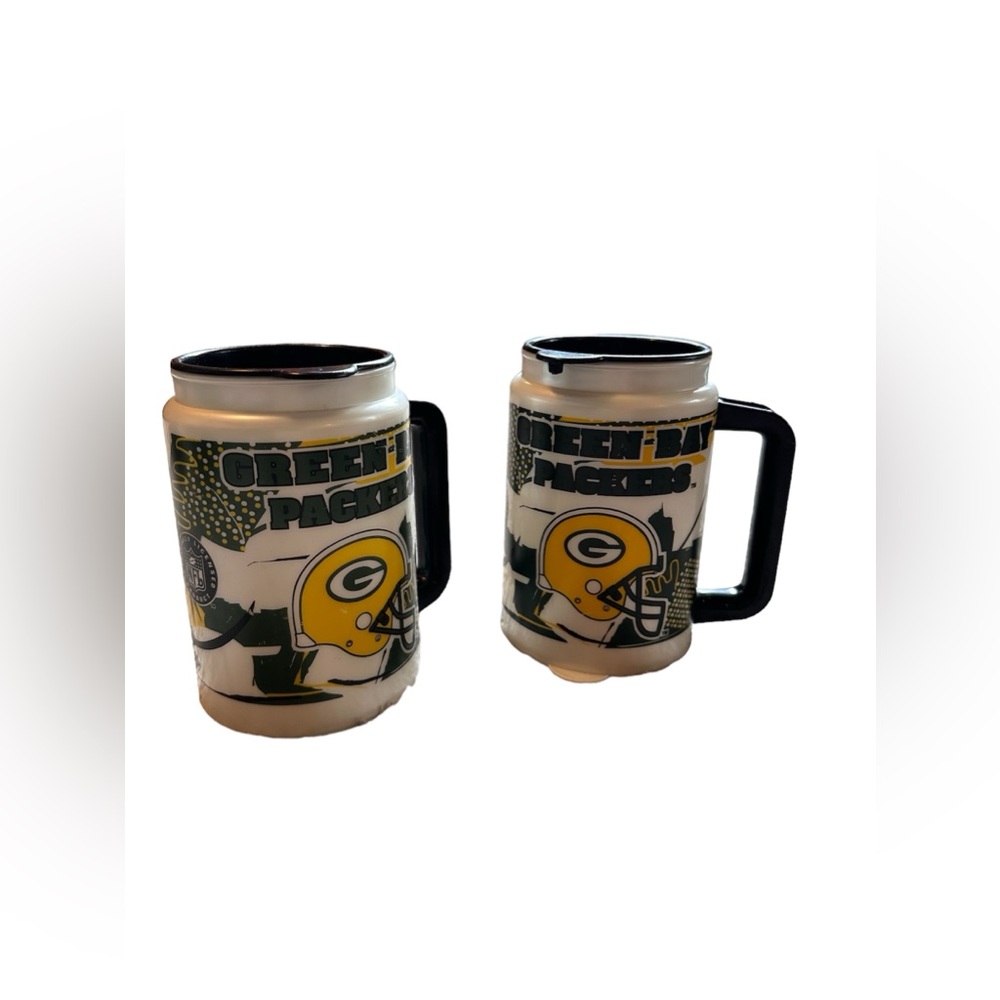 Whirley Green Bay Packers Plastic Travel Mug 10oz Vintage 1996 Custom Edge